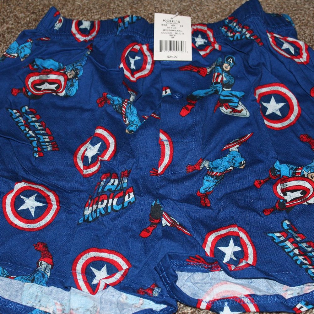 NWT Men's Marvel Comics Boxers Captain America sz. Medium